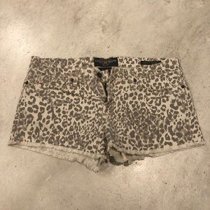 Lucky Brand Riley Cheetah Print Jean Shorts